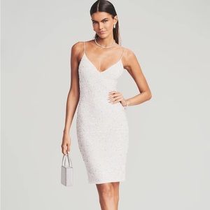 NWT- Retrofete Sequin Dress in White